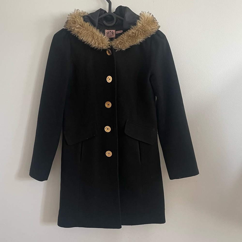 Vintage ORIGINAL wool Hooded JUICY COUTURE